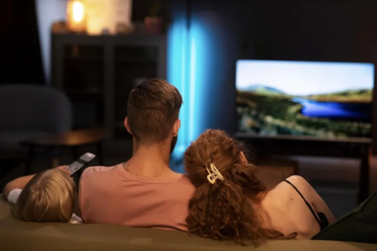 Family Watching TV
