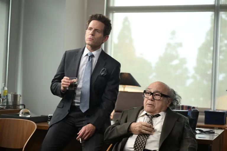 IT'S ALWAYS SUNNY IN PHILADELPHIA — “The War on Alcohol " -- Season 18, Episode 6 -- Pictured: (l-r) Glenn Howerton as Dennis, Danny De Vito as Frank. CR: Prashant Gupta/FX