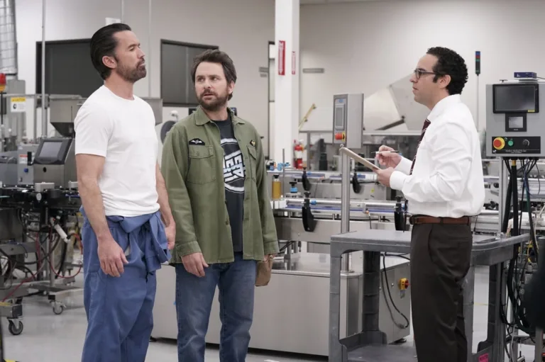 IT'S ALWAYS SUNNY IN PHILADELPHIA — “The War on Alcohol " -- Season 18, Episode 6 -- Pictured: (l-r) Rob Mac as Mac, Charlie Day  as Charlie, Dan Ahdoot as Mitch. CR: Patrick McElhenney/FX