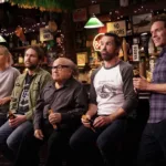 IT'S ALWAYS SUNNY IN PHILADELPHIA — “The War on Alcohol " -- Season 18, Episode 6 -- Pictured: (l-r) Kaitlin Olson as Dee, Charlie Day as Charlie, Danny De Vito as Frank, Rob Mc as Mac, Glenn Howerton as Dennis. CR: Patrick McElhenney/FX