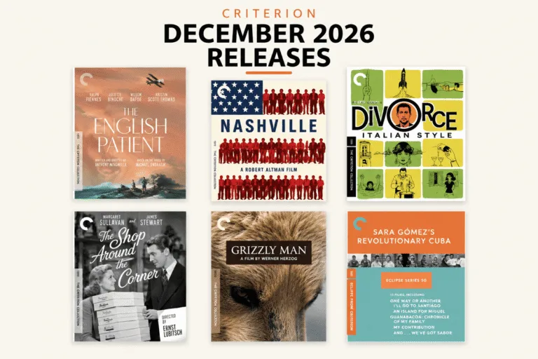 Criterion Collection December 2026 releases including The English Patient, Nashville, Grizzly Man and The Shop Around the Corner