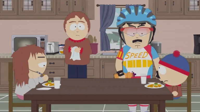Stan Marsh with Randy Marsh and his family in South Park Season 29 Episode 1