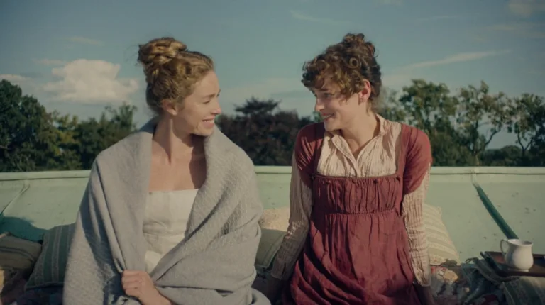 Freya Mavor as Jane Bennet and Emma Corrin as Lizzy Bennet Pride And Prejudice Series on Netflix