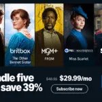 Prime Video promotional graphic for the AMC+, BritBox, MGM+, PBS Masterpiece and STARZ bundle