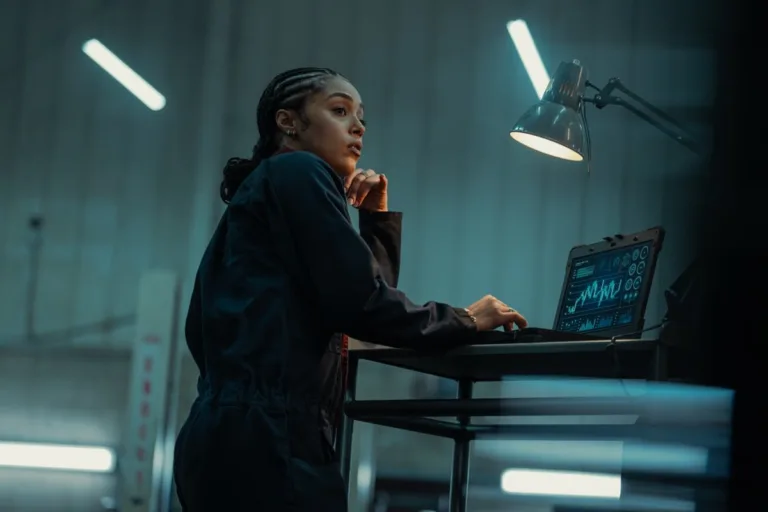 Jasmine Jobson as Zosia In MobLand, episode 1, season 2, streaming on Paramount+, 2026. Photo Credit: Luke Varley/Paramount+