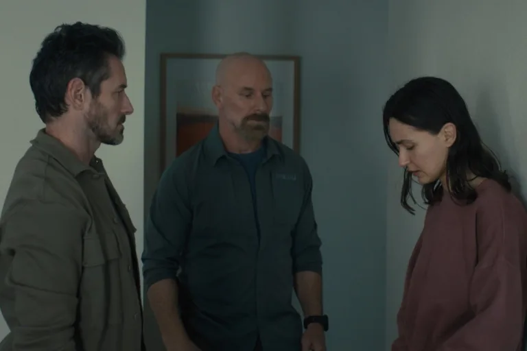 L-R: Ian Bohen as Grady, Matt Gerald as Cody J, Elizaveta Neretin as Oleksandra in Lioness, episode 8 Season 3, streaming on Paramount+, 2025. Photo Credit: Paramount+