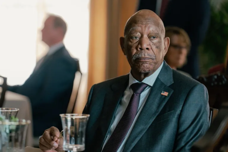 Morgan Freeman as Edwin Mullins in Lioness, episode 8 Season 3, streaming on Paramount+, 2025. Photo Credit: Ryan Green/Paramount+
