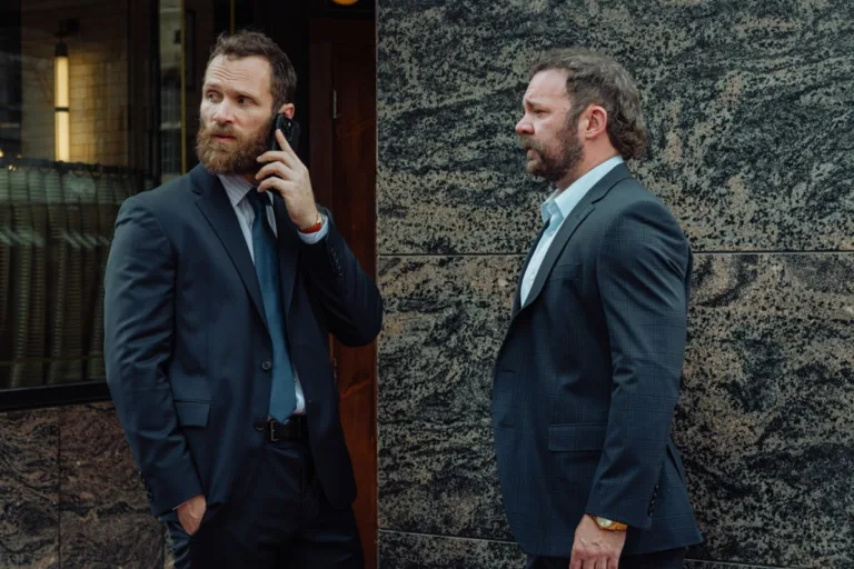L-R: Jonah Wharton as Tex and Austin Hébert as Randy in Lioness, episode 8 Season 3, streaming on Paramount+, 2025. Photo Credit: Ryan Green/Paramount+