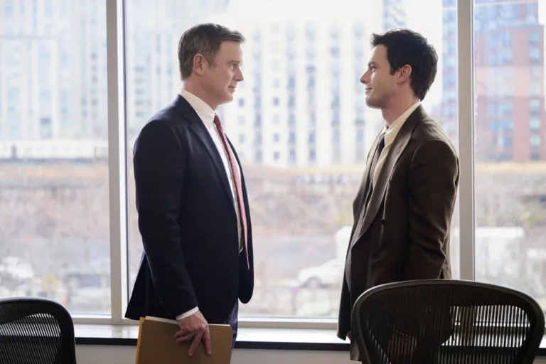 LINE OF FIRE -- "Pilot" Episode 101 -- Pictured: (l-r) Peter Krause as Mike Hollingsworth, Tommy O'Brien as Mike Jr. "Micah" Hollingsworth -- (Photo by: Scott Gries/NBC)