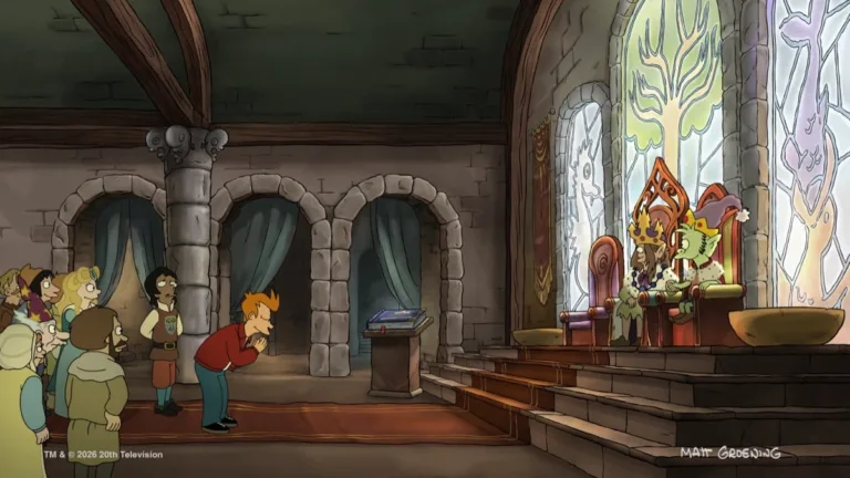 FUTURAMA - "A New New York Yankee in King Elfo’s Court" - A time-machine failure sends Fry sideways in time to a medieval land. (Disney/Matt Groening)