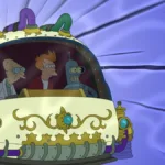 FUTURAMA Season 14 Episode 9 - "A New New York Yankee in King Elfo’s Court" - A time-machine failure sends Fry sideways in time to a medieval land. (Disney/Matt Groening)