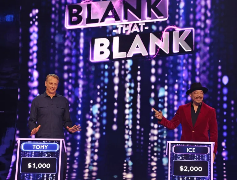 NAME THAT TUNE: L-R: Tony Hawk and Ice-T in the Season Premiere of NAME THAT TUNE airing Monday, Sept. 21 (8:00-9:00 PM ET/PT) on FOX. CR: Sean Gleason/FOX. ©2026 FOX Media LLC.