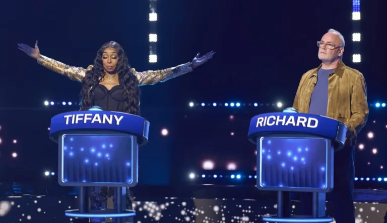 CELEBRITY WEAKEST LINK Season 2 Episode 1 : L-R: Contestants: Tiffany Pollard and Richard Hatch in the CELEBRITY WEAKEST LINK “Reality Villains” Season Premiere episode airing Monday, Sept. 21 (9:01-10:00 PM ET/PT) on FOX. © 2026 Fox Media LLC. CR: Tom Griscom/FOX.