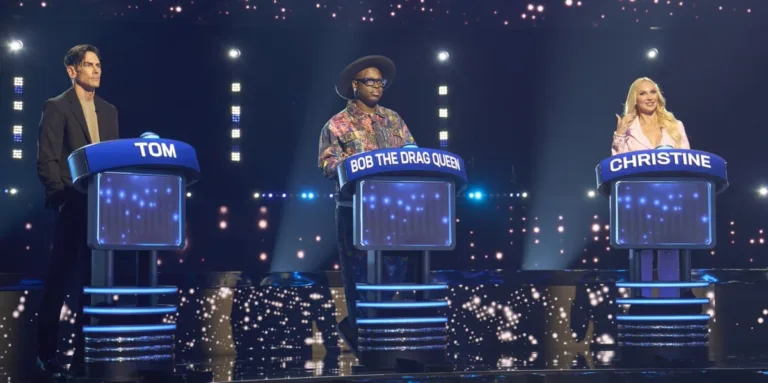 CELEBRITY WEAKEST L-R: Contestants: Tom Sandoval, Bob The Drag Queen and Christine Quinn in the CELEBRITY WEAKEST LINK “Reality Villains” Season Premiere episode airing Monday, Sept. 21 (9:01-10:00 PM ET/PT) on FOX. © 2026 Fox Media LLC. CR: Tom Griscom/FOX.