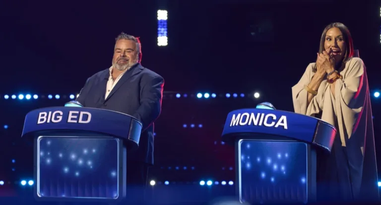 CELEBRITY WEAKEST LINK: L-R: Contestants: Big Ed and Monica Garcia in the CELEBRITY WEAKEST LINK “Reality Villains” Season Premiere episode airing Monday, Sept. 21 (9:01-10:00 PM ET/PT) on FOX. © 2026 Fox Media LLC. CR: Tom Griscom/FOX.