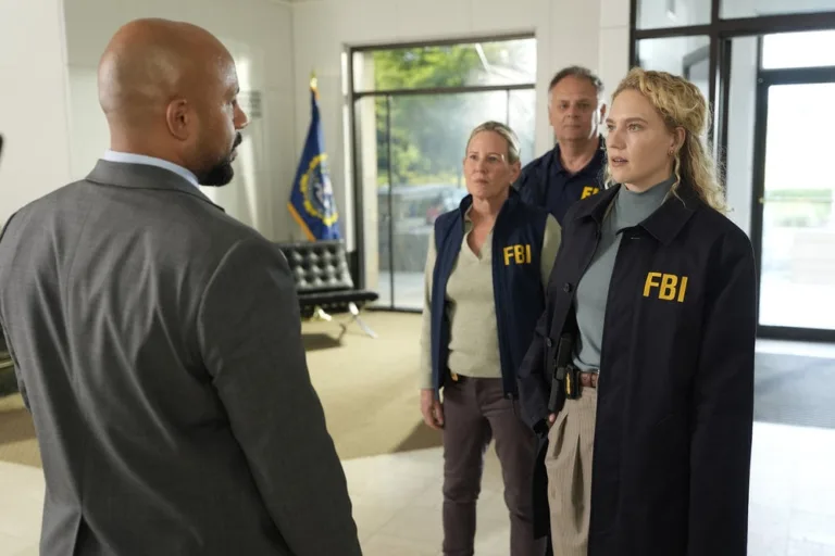 LINE OF FIRE -- "A Bigger Picture" Episode 102 -- Pictured: Kat Cunning as Clare Hollingsworth -- (Photo by: Spencer Pazer/NBC)