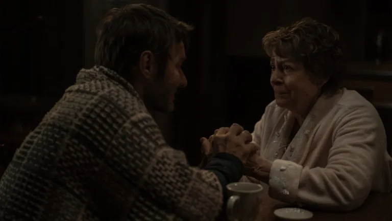 Joel Edgerton and Linda Bove in "Dark Matter," now streaming on Apple TV.