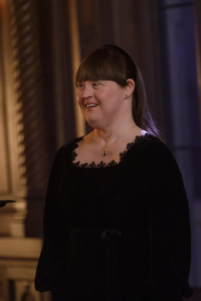 "FX's American Horror Story 13" -- Pictured: Jamie Brewer as Adelaide "Addie" Langdon. CR: Eric Liebowitz/FX
