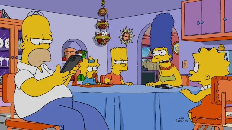The Simpsons Season 38 Episode 1 "The Children's Book Job" - Marge hopes to save Springfield Elementary by inviting a reclusive British children’s author (guest star Emma Thompson) to appear at the school’s book fair. But Homer botches his assignment of picking the author up at the airport, and the drunken pepper pot leads him on a desperate wild chase to get her to the school on time in the all-new "The Children's Book Job" episode of THE SIMPSONS airing Sunday, Sep 27 8:00-8:30 PM ET/PT on FOX. (SI-3710)