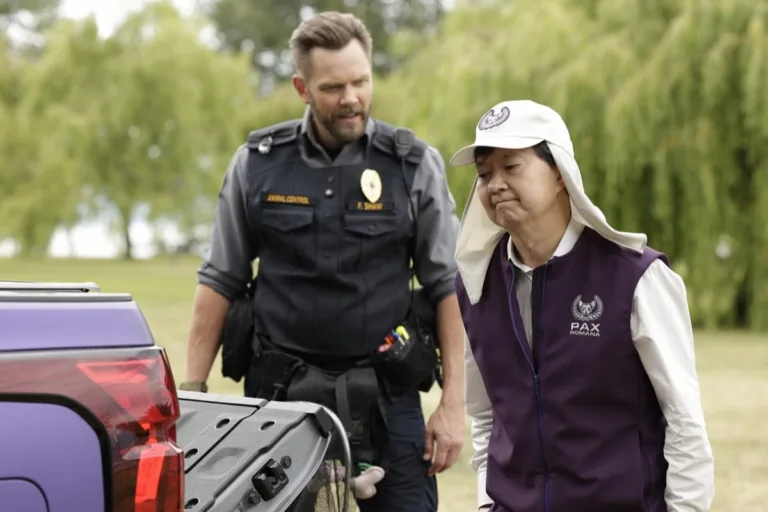 Animal Control Season 5 Episode 1 L: Joel McHale and Ken Jeong in the Season Five premiere episode of ANIMAL CONTROL. Frank leads the team in a work stoppage, but abandons his cause for the ultimate call - recovering the Seahawks’ missing mascot on the all-new “Seahawks and Piglets” episode of Animal Control airing Sunday, September 27 (8:30-9:00 PM ET/PT) on FOX. © 2026 Fox Media LLC. CR: Bettina Strauss/FOX.
