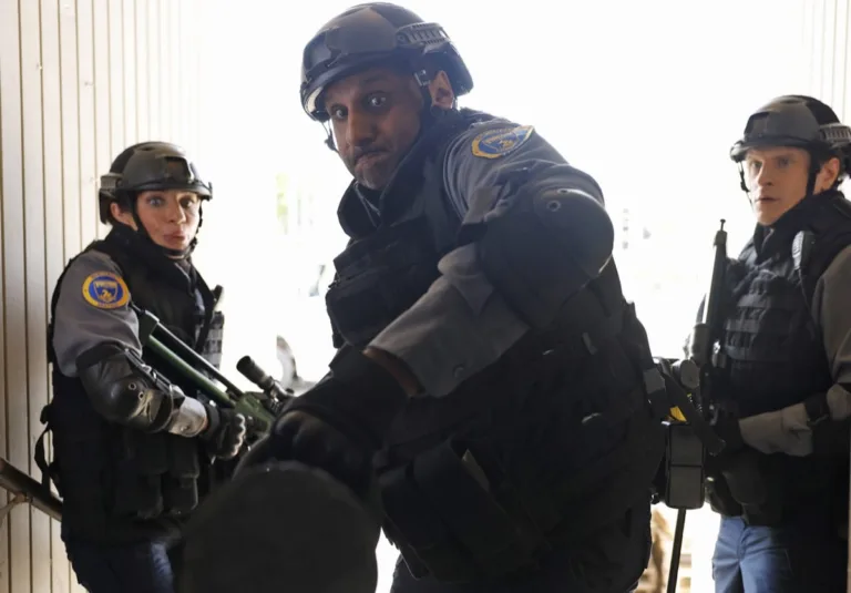 ANIMAL CONTROL: L-R: Grace Palmer, Ravi Patel and Michael Rowland in the Season Five premiere episode of ANIMAL CONTROL. Frank leads the team in a work stoppage, but abandons his cause for the ultimate call - recovering the Seahawks’ missing mascot on the all-new “Seahawks and Piglets” episode of Animal Control airing Sunday, September 27 (8:30-9:00 PM ET/PT) on FOX. © 2026 Fox Media LLC. CR: Bettina Strauss/FOX.