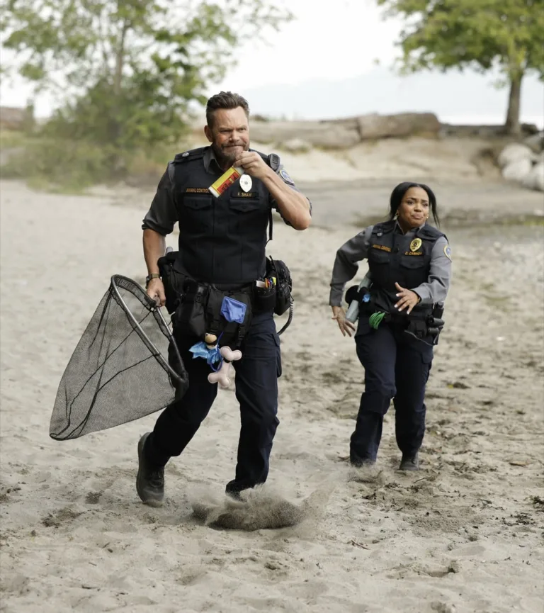 ANIMAL CONTROL: L-R: Joel McHale and Kyla Pratt in the Season Five premiere episode of ANIMAL CONTROL. Frank leads the team in a work stoppage, but abandons his cause for the ultimate call - recovering the Seahawks’ missing mascot on the all-new “Seahawks and Piglets” episode of Animal Control airing Sunday, September 27 (8:30-9:00 PM ET/PT) on FOX. © 2026 Fox Media LLC. CR: Bettina Strauss/FOX.