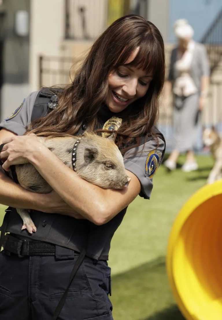 ANIMAL CONTROL: Grace Palmer in the Season Five premiere episode of ANIMAL CONTROL. Frank leads the team in a work stoppage, but abandons his cause for the ultimate call - recovering the Seahawks’ missing mascot on the all-new “Seahawks and Piglets” episode of Animal Control airing Sunday, September 27 (8:30-9:00 PM ET/PT) on FOX. © 2026 Fox Media LLC. CR: Bettina Strauss/FOX.