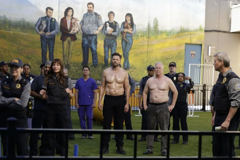 ANIMAL CONTROL: L-R: Joel McHale and Gerry Dee in the Season Five premiere episode of ANIMAL CONTROL. Frank leads the team in a work stoppage, but abandons his cause for the ultimate call - recovering the Seahawks’ missing mascot on the all-new “Seahawks and Piglets” episode of Animal Control airing Sunday, September 27 (8:30-9:00 PM ET/PT) on FOX. © 2026 Fox Media LLC. CR: Bettina Strauss/FOX.