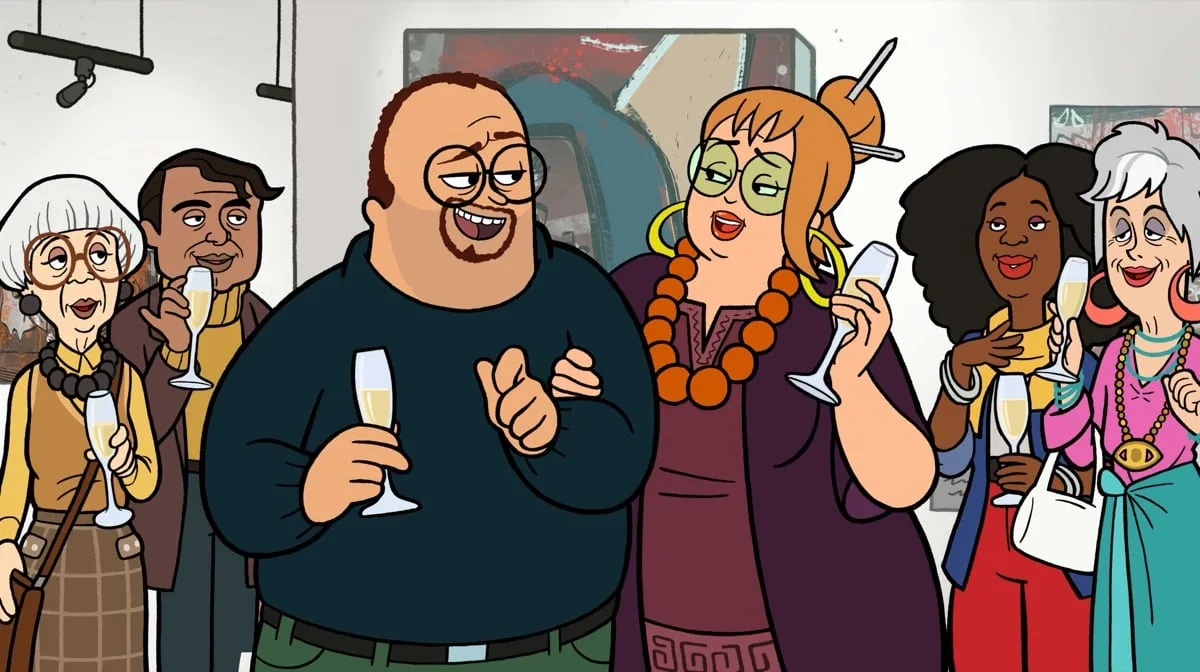 UNIVERSAL BASIC GUYS: When Mark and Hank’s mother, Rhoda, shows up for an extended stay, Mark scrambles to keep her from taking over their lives by convincing Tammy she’s a gifted artist, only for Tammy’s “work” to become the toast of the local art scene. Meanwhile, David secretly unleashes his darkest emotions onto canvas, and Hank struggles as Rhoda completely overhauls his life.on the all-new “Rhoda” Season Premiere episode of Universal Basic Guys airing Sunday, Sept 27 (9:00-9:30 PM ET/PT) on FOX. UNIVERSAL BASIC GUYS © 2026 by FOX Media Inc.