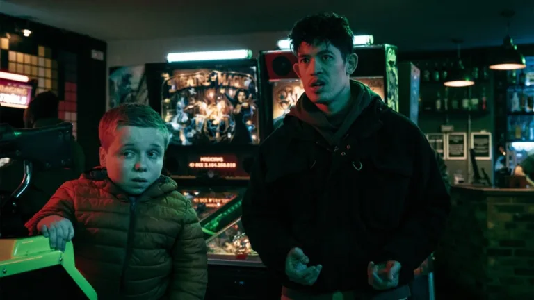 Lenny Rush and Christopher Chung in "Slow Horses," now streaming on Apple TV.