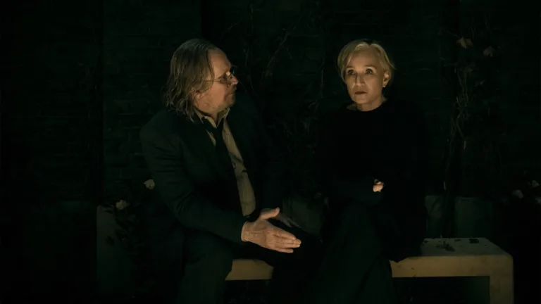 Sir Gary Oldman and Kristin Scott Thomas in "Slow Horses," now streaming on Apple TV.