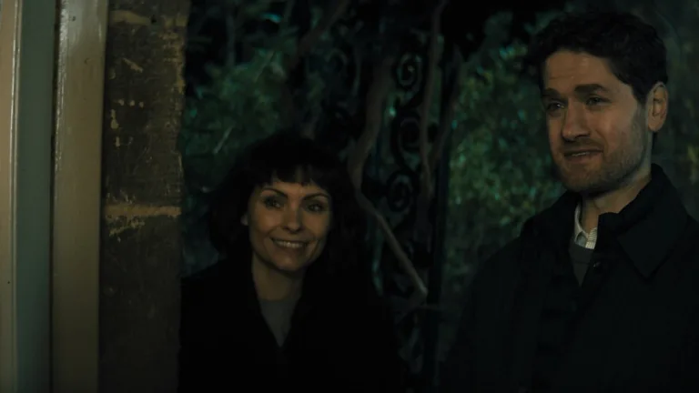 MyAnna Buring and Kyle Soller in "Slow Horses," now streaming on Apple TV.