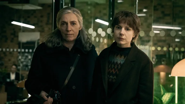 Saskia Reeves and Aimee-Ffion Edwards in "Slow Horses," now streaming on Apple TV.