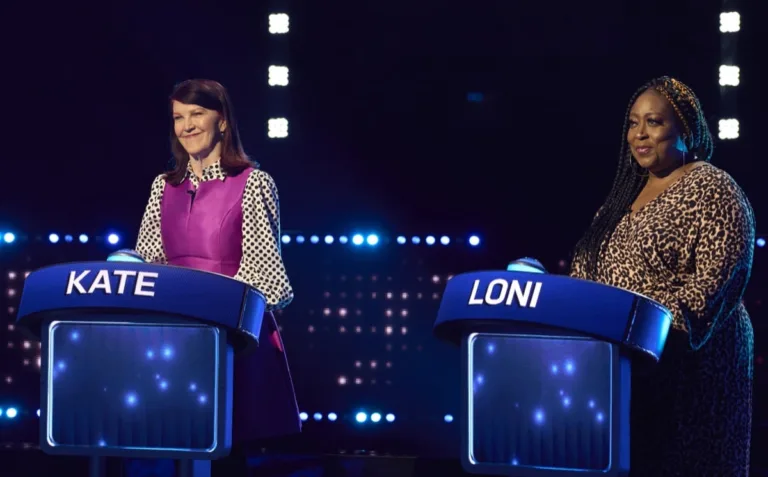 CELEBRITY WEAKEST LINK: L-R: Kate Flannery and Loni Love in the CELEBRITY WEAKEST LINK “8 More Degrees Of Jane” Season Premiere episode airing Monday, Sept. 28 (9:01-10:00 PM ET/PT) on FOX. © 2026 Fox Media LLC. CR: Tom Griscom/FOX.