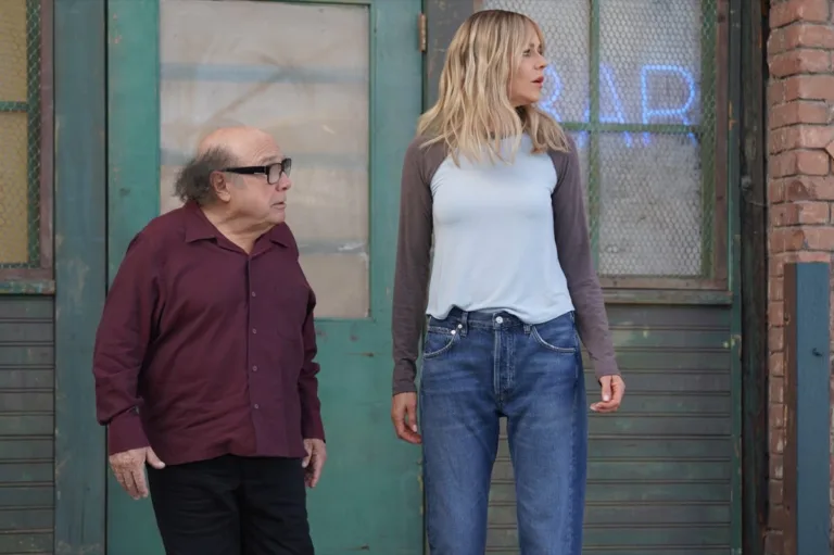 IT'S ALWAYS SUNNY IN PHILADELPHIA -- "Mac and Dennis Tear Their ACL's" -- Season 18, Episode 8 -- Pictured: (l-r) Danny De Vito as Frank, Kaitlin Olson as Dee. CR: Patrick McElhenney/FX.