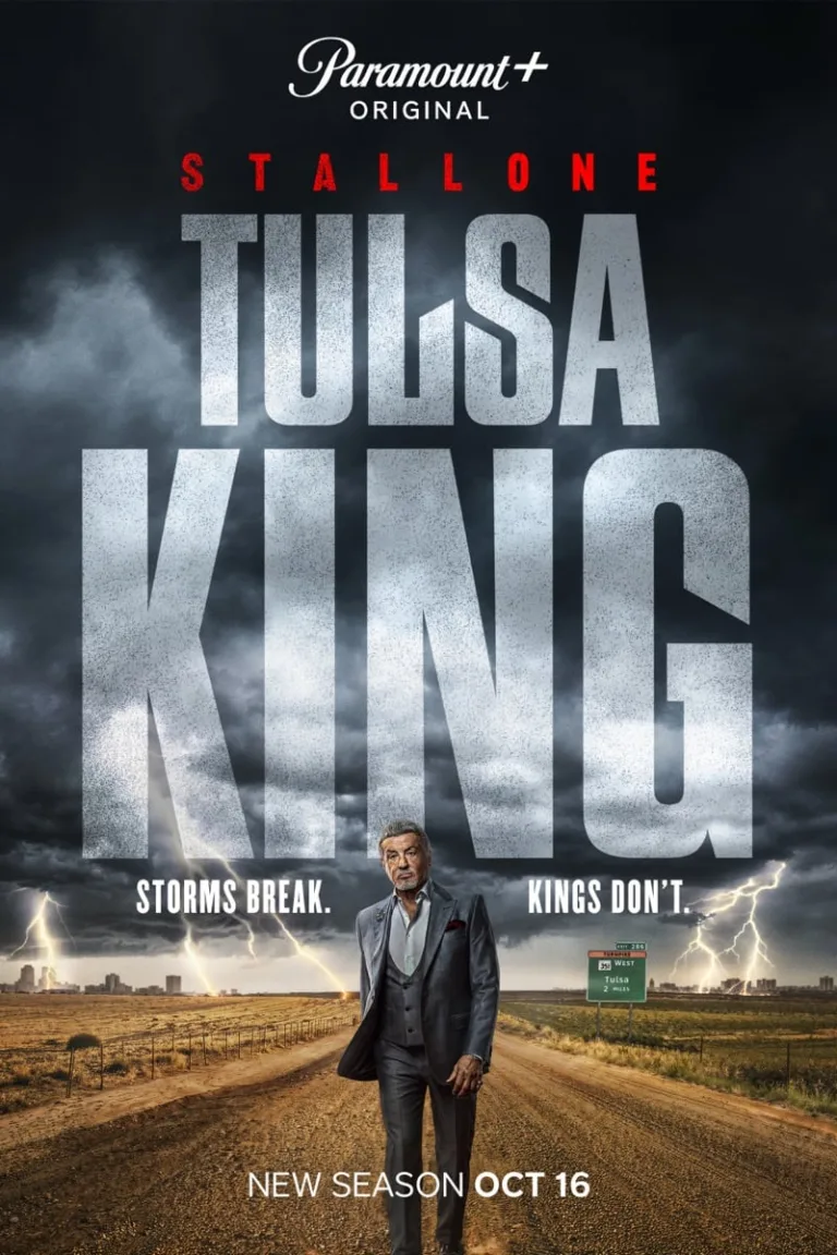Key Art for Tulsa King Season 4, featuring Sylvester Stallone as Dwight Manfredi, streaming on Paramount+ 2026. Photo credit: Marco Grob/Paramount+