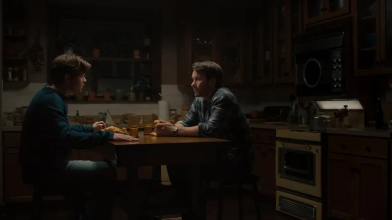 Oakes Fegley and Joel Edgerton in "Dark Matter," now streaming on Apple TV.