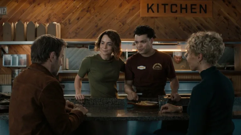 Joel Edgerton, Alice Braga, Kevin Chacon and Amanda Brugel in "Dark Matter," now streaming on Apple TV