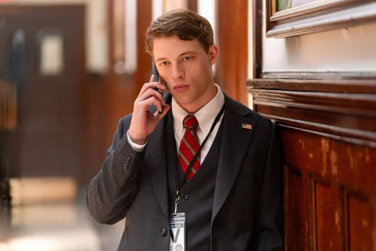LINE OF FIRE Season 1 Episode 3 -- "There are Two Wolves" Episode 103 -- Pictured: Taylor Bloom as Russ Hollingsworth -- (Photo by: Ralph Bavaro/NBC)