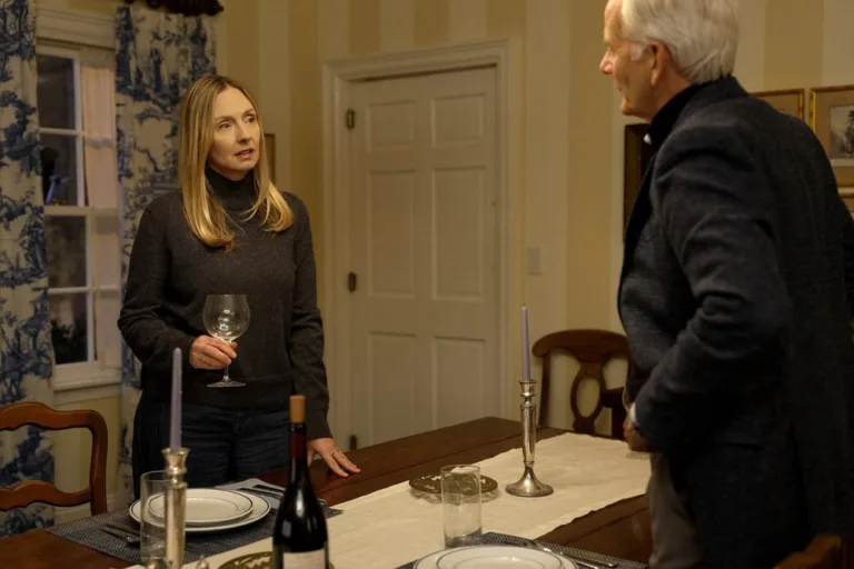 LINE OF FIRE -- "There are Two Wolves" Episode 103 -- Pictured: (l-r) Hope Davis as Jane Hollingsworth, Campbell Scott as Terry Cross -- (Photo by: Spencer Pazer/NBC)
