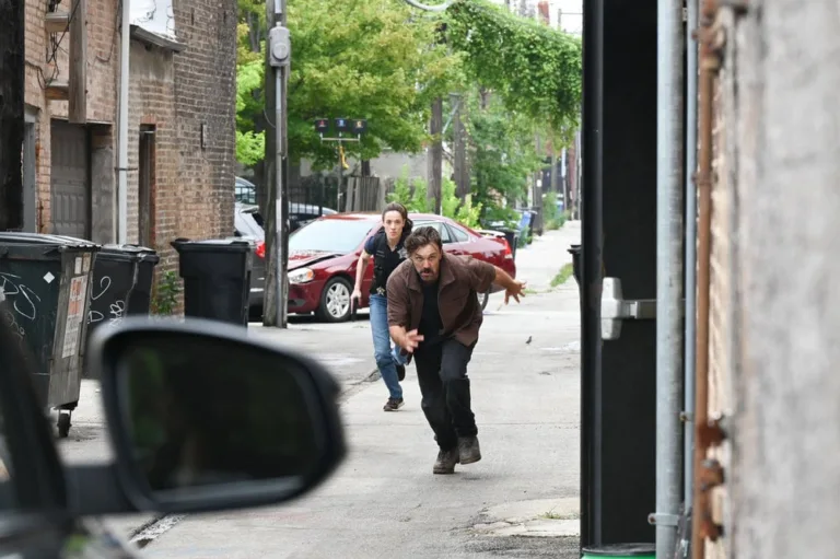 CHICAGO P.D. -- "Demolition" Episode 1401 -- Pictured: (l-r) Marina Squerciati as Officer Kim Burgess, Lucius Baybak as Maron -- (Photo by: Lori Allen/NBC)