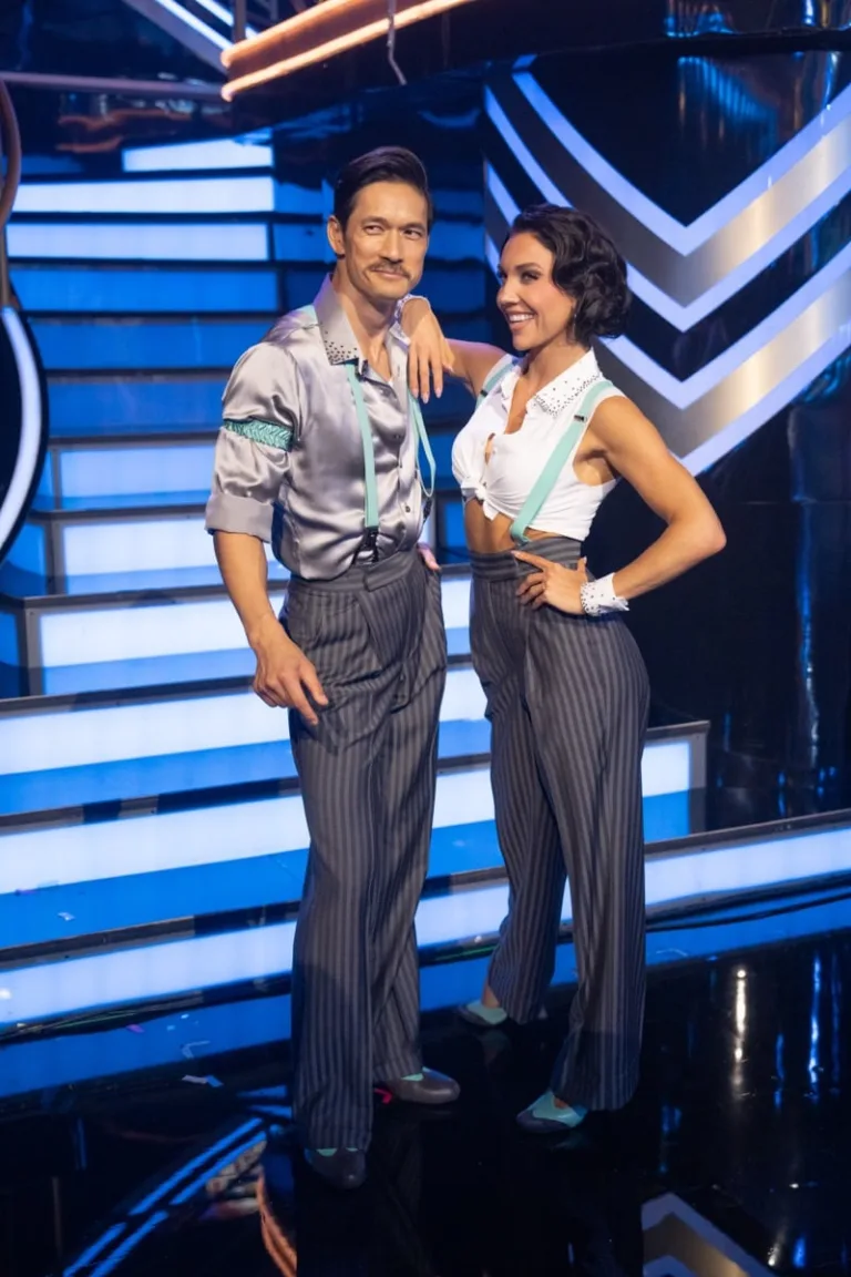 DANCING WITH THE STARS - “Yacht Rock Night” - Thirteen remaining couples cruise into “Yacht Rock Night,” with performances set to smooth grooves, soft-rock classics and iconic hits that defined the yacht rock era. TUESDAY, SEPT. 29 (8:00-10:00 p.m. EDT) on ABC. (Disney/Eric McCandless) 
HARRY SHUM JR., JENNA JOHNSON