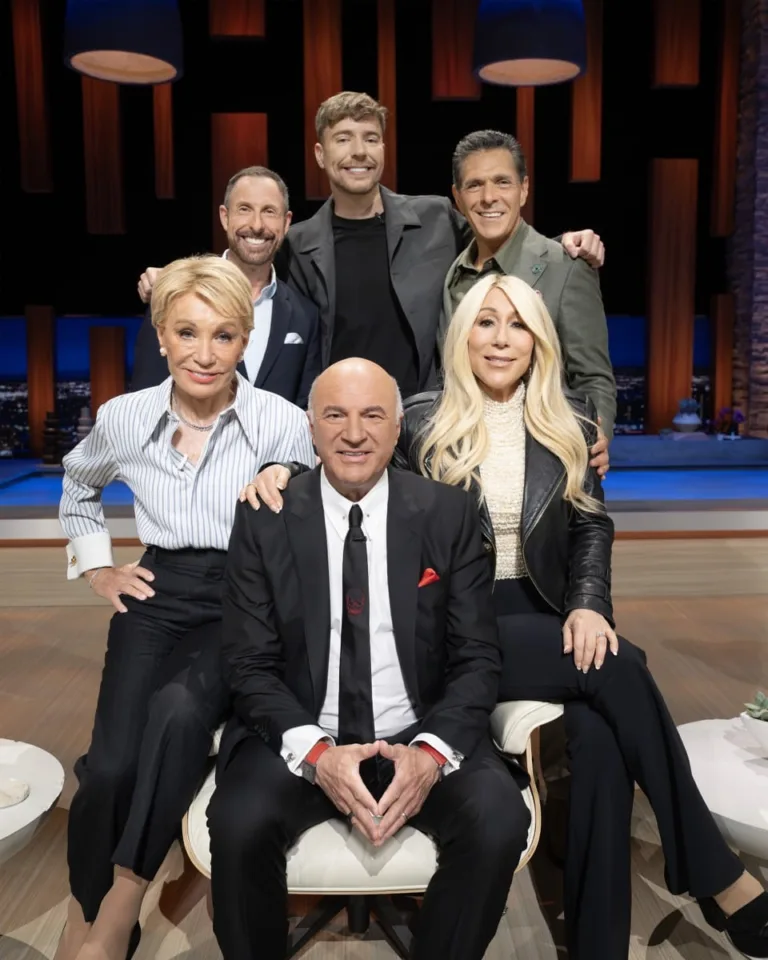SHARK TANK - “Beast Mode” - The season premiere brings “big-fish energy” as YouTube megastar MrBeast and Jeff Housenbold join as guest Sharks. Entrepreneurs pitch a DIY wedding video service, a finger-shaped caulking tool, an AI-powered ball and a mystery box of returned goods. WEDNESDAY, SEPT. 30 ( 9:02-10:01 p.m. EDT) on ABC. (Disney/Daniel Delgado Jr.) 
TOP: JEFFREY HOUSENBOLD, JIMMY DONALDSON, DANIEL LUBETZKY
BOTTOM: BARBARA CORCORAN, KEVIN O'LEARY, LORI GREINER