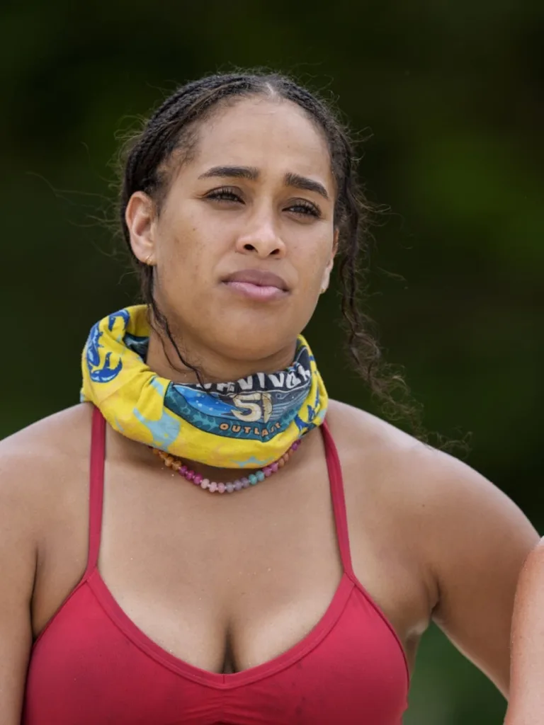 “Weaponized Honesty” – A chilling injury at camp threatens to send one player home. Two tribes face off in a daunting immunity challenge at sea where one tribe struggles to keep afloat. Then, tribal council takes a wild turn when one player attempts a never-before-seen move to save an ally, on SURVIVOR, Wednesday, Sept. 30 (8:00-9:30 PM, ET/PT) on the CBS Television Network, and streaming on Paramount+ (live and on-demand for Paramount+ Premium plan subscribers, or on-demand for Paramount+ Essential subscribers the day after the episode airs)*.   Pictured: Angelica “Jelly” Loblack  Photo: Scott Duncan/CBS ©2026 CBS Broadcasting, Inc. All Rights Reserved.