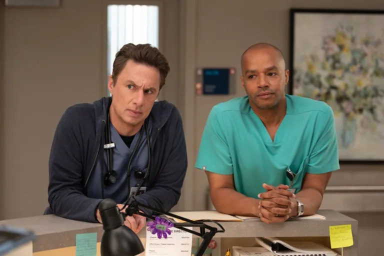 SCRUBS - “My Mentee” - J.D. attempts an insurance workaround, creating tension with his new mentee. Meanwhile, Elliot tries to guide Tosh’s specialty choices, and Turk flexes his own skills as a mentor. WEDNESDAY, SEPT. 30 (8:31-9:02 p.m. EDT) on ABC. (Disney/Sergei Bachlakov) 
ZACH BRAFF, DONALD FAISON