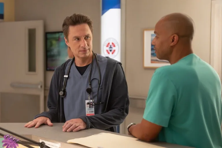 SCRUBS - “My Mentee” - J.D. attempts an insurance workaround, creating tension with his new mentee. Meanwhile, Elliot tries to guide Tosh’s specialty choices, and Turk flexes his own skills as a mentor. WEDNESDAY, SEPT. 30 (8:31-9:02 p.m. EDT) on ABC. (Disney/Sergei Bachlakov) 
ZACH BRAFF, DONALD FAISON