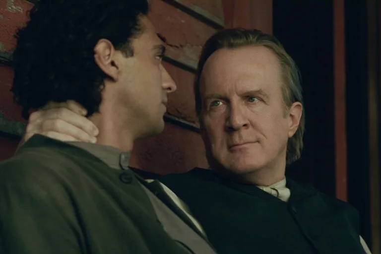 East of Eden. (L to R) Costa D' Angelo as Adolescent Adam, Tracy Letts as Cyrus Trask in episode 101 of East of Eden. Cr. Courtesy of Netflix © 2026