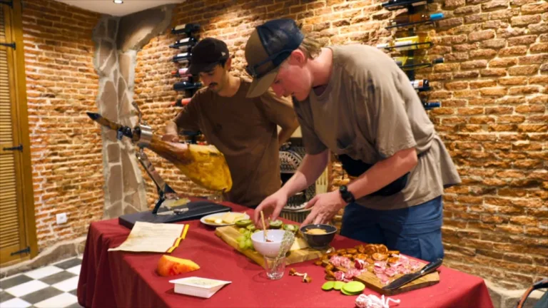 “Are Tomatoes Good for Skin Care?” -- Coverage of the CBS Original Series THE AMAZING RACE, scheduled to air on Thursday, Oct. 1 (9:30-11:00 PM, ET/PT) Pictured (L to R): Conner Wilson, Garrett McGuire Photo: CBS ©2026 CBS Broadcasting, Inc. All Rights Reserved. Highest quality screengrab available.