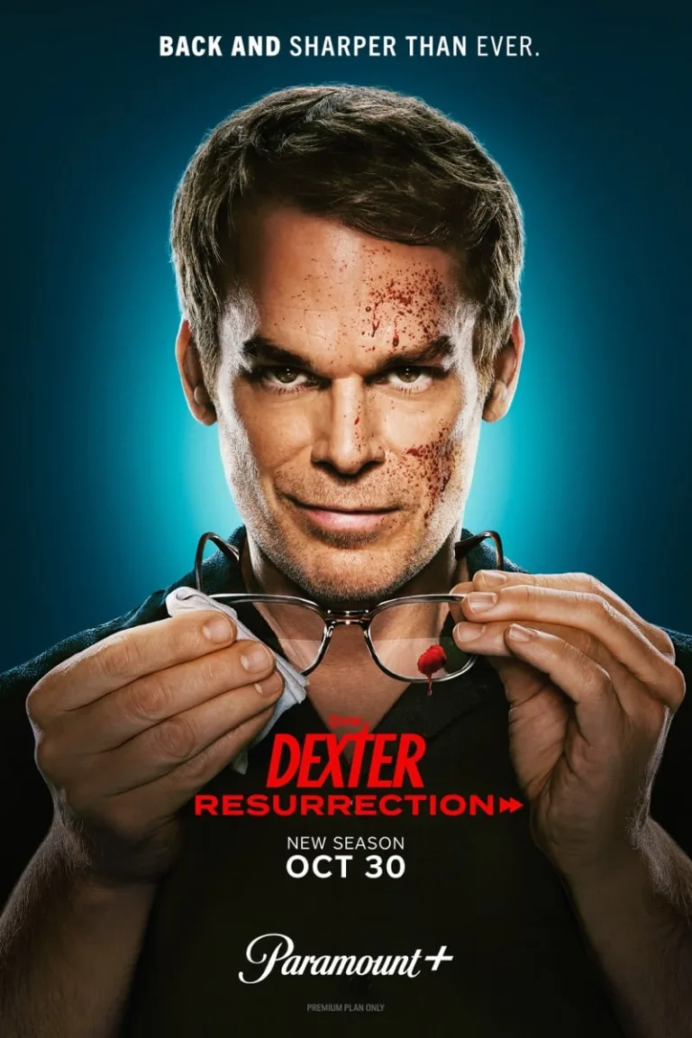 Key Art for Dexter: Resurrection Season 2, featuring Michael C. Hall as Dexter Morgan streaming on Paramount+ 2026. Photo credit: Paramount+.