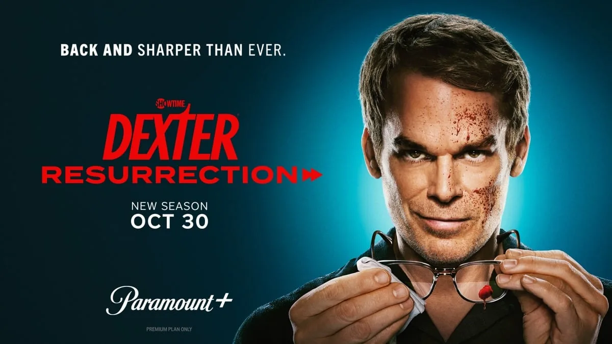 Key Art for Dexter: Resurrection Season 2, featuring Michael C. Hall as Dexter Morgan streaming on Paramount+ 2026. Photo credit: Paramount+.